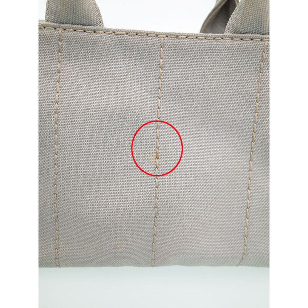 Prada handles Tote Canapa canvas handbag Gray top 2way - Picture 8 of 9